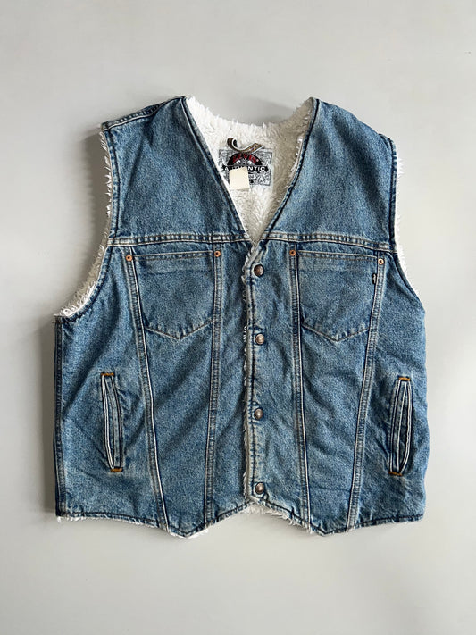 Vintage Levi’s Authentic Sherpa-Lined Denim Vest RARE (M/L)