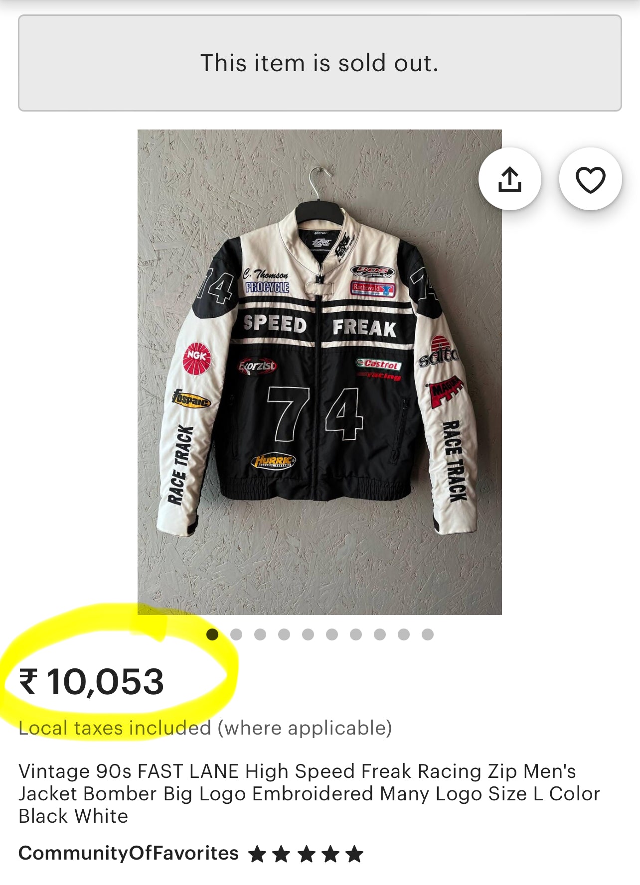 !                      Nascar x Vintage, Super (RARE) Racing Jacket (2XL/3XL)