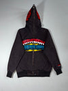 Vintage Reputation Black Lightning Shark Full Zip Hoodie (M)