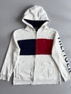 Tommy Hilfiger | Flag Colorblock Zip Hoodie | Grey/Navy/Red (M)
