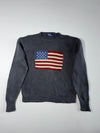 Vintage Polo Ralph Lauren American Flag Hand-Knit Sweater – (M)
