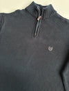 Chaps Quarter Zip Navy Sweater (Size XL)