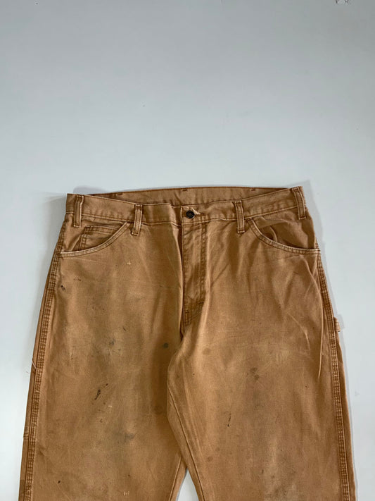 Dickies Distressed Tan Carpenter Pants (W:36|L:40)