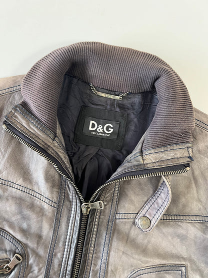 ZDolce&Gabbana Men's Vintage Y2K Leather Jacket (M/L)