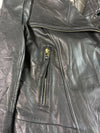 Asymmetric Zip Leather Biker Jacket – Black (Women's) (XS)