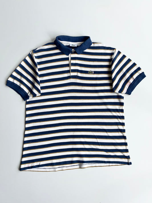 Lacoste Striped Polo Navy/White/Yellow (Xl)
