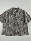 Levi's Zebra Print Button-Up Shirt — Black & White / Oversized Fit (XL)