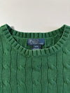 Polo by Ralph Lauren Forest Green Short Sleeve Cable Knit Sweater   Women’s (XXS)