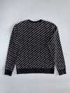 Roots Canada | All-Over Logo Print Crewneck Sweatshirt | Black (L)