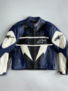 Alpinestars x Troy Lee Designs Vintage Moto Racing Leather Jacket / Original CE Protectors (L)