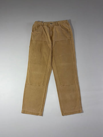 Uniqlo Tan Canvas Double Knee Carpenter Work Pants (W:32) (L:41)