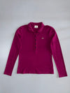 Lacoste Long Sleeve Stretch Polo Magenta (M)