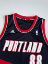Adidas NBA Portland Trail Blazers #88 Nicolas Batum Authentic Jersey (L)