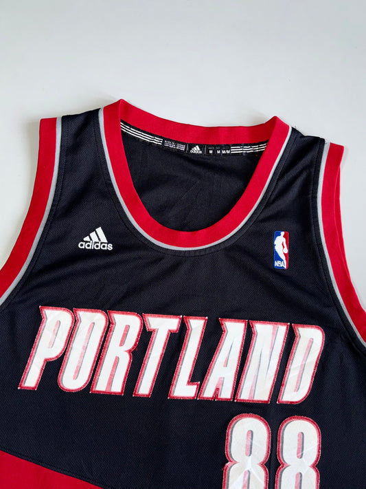 Adidas NBA Portland Trail Blazers #88 Nicolas Batum Authentic Jersey (L)
