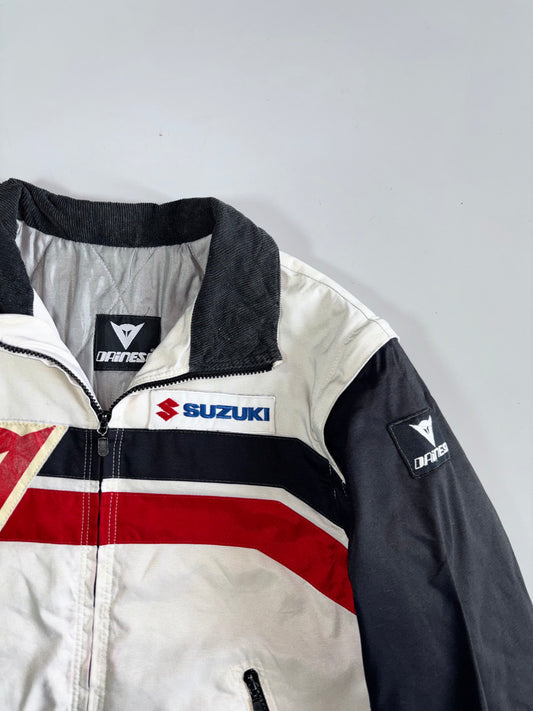 Vintage Dainese X Suzuki Original Motorcycle Racing Jacket With Detachable Arm (M)