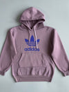 Adidas Originals Trefoil Logo Mauve Pink Pullover Hoodie (L)
