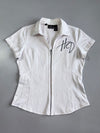 Harley-Davidson | Zip-Up Corset Top Rine Stone Logo (M)