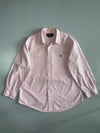 Ralph Lauren Custom Fit Pony Logo Micro Check Button-Down Shirt Pink/White (XL/2XL)