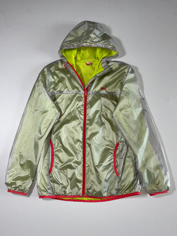 Puma | Silver Neon Windbreaker Jacket (L)