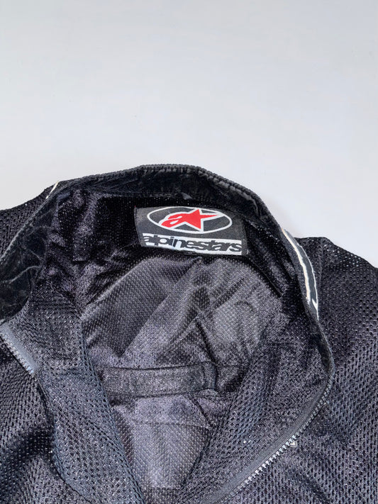 Alpinestars Original Black Mesh Motorcycle Racing Jacket (PADDED) (XL)