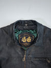 Pantera Vintage Heavy Black Leather Zip Jacket (2XL)