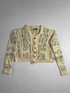 Vintage COOGI Australia 3D Textured Pure Wool Cropped Cardigan – Made in Australia Women’s (XS)