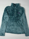 Patagonia Los Gatos Style High Pile Fleece Quarter Zip Pullover  Teal Green  (M)