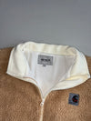 Carhartt WIP Sherpa Fleece Jacket – Cream/Tan Colorblock (2XL)
