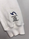 The 5th Street American Blue Jeans White Hoodie with Plaid Script Applique (S)