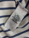 Polo by Ralph Lauren Striped Custom Fit Polo – White/Navy (S/M)