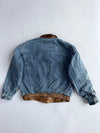 Reversible Jacket Leather to Denim 2-in-1 Brown & Blue | Rare Vintage (XL)