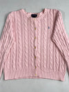 Ralph Lauren Pink Cable Knit Cotton Cardigan women’s (M)