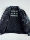 Globe Trotter Vintage Distressed Black Leather Aviator Moto Jacket (L)