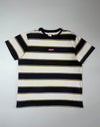 Levi’s Striped Black/White/Yellow Crewneck T-Shirt (2XL)