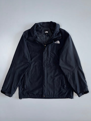 The North Face HyVent Waterproof Shell Jacket | Black Detachable Hood Outdoor Mountain (L)