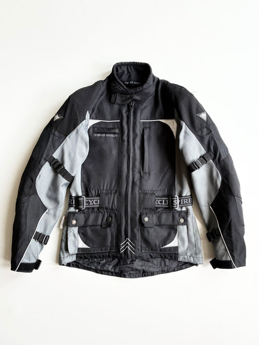 Cycle Spirit Black & Grey Textile Motorcycle Touring Jacket (S)