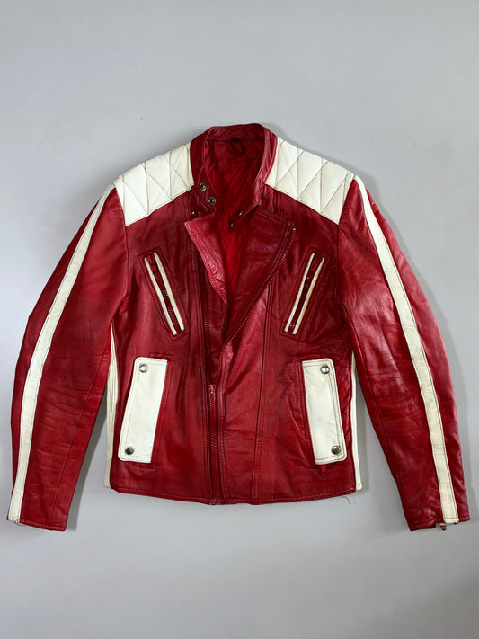 Red & White Racing Café Racer Jacket (S)