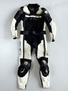 Vintage MGP x Berik Two-Piece Leather Racing Suit – White/Black/Gold  Padd with slider Jacket - (S)  (W:32 | L:38)
