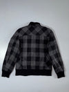 Big Train Daruma Wafuu Buffalo Plaid Wool Bomber Jacket – Grey/Black, Size (M)