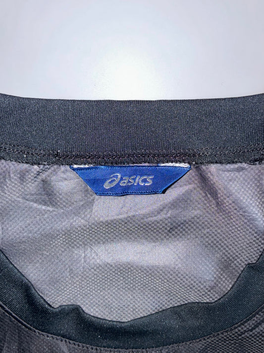 Asics Vintage Shell Pullover Jacket – Grey/Black with Neon Accent (L)