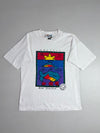 Vintage 90s Nordli Pacific New Zealand Hand-Painted Graphic Tee – White (L)