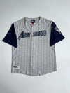 MLB Arizona Diamondbacks Pinstripe Baseball Jersey Grey (Xl/2Xl)