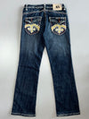 Riflessi  Dark Wash Rhinestone Bootcut Jeans (W:30|L:39)