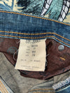 Oni Rrai Embroidered Demon Graphic Denim Jeans (W:36|L:43)