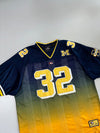 Colosseum Athletics University of Michigan Wolverines #32 Navy to Maize Gradient Fade NCAA Football Jersey (XL/2XL)