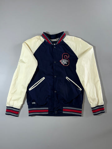 Superdry Navy & Cream Tiger Patch Varsity Bomber Jacket (M)