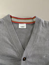 Burberry London England | Grey Icon Stripe Button-Up Cardigan | (L)