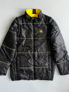 Adidas Puffer Jacket – Black w/ Yellow Fleece Lined Collar Detachable Arms(S)