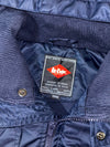 Lee Cooper Navy Hooded Puffer Jacket – Snap-Button Insulated Winter Jacket, (S)