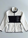 FILA Biella Italia Colorblock Sherpa Fleece Jacket – White/Black (S)